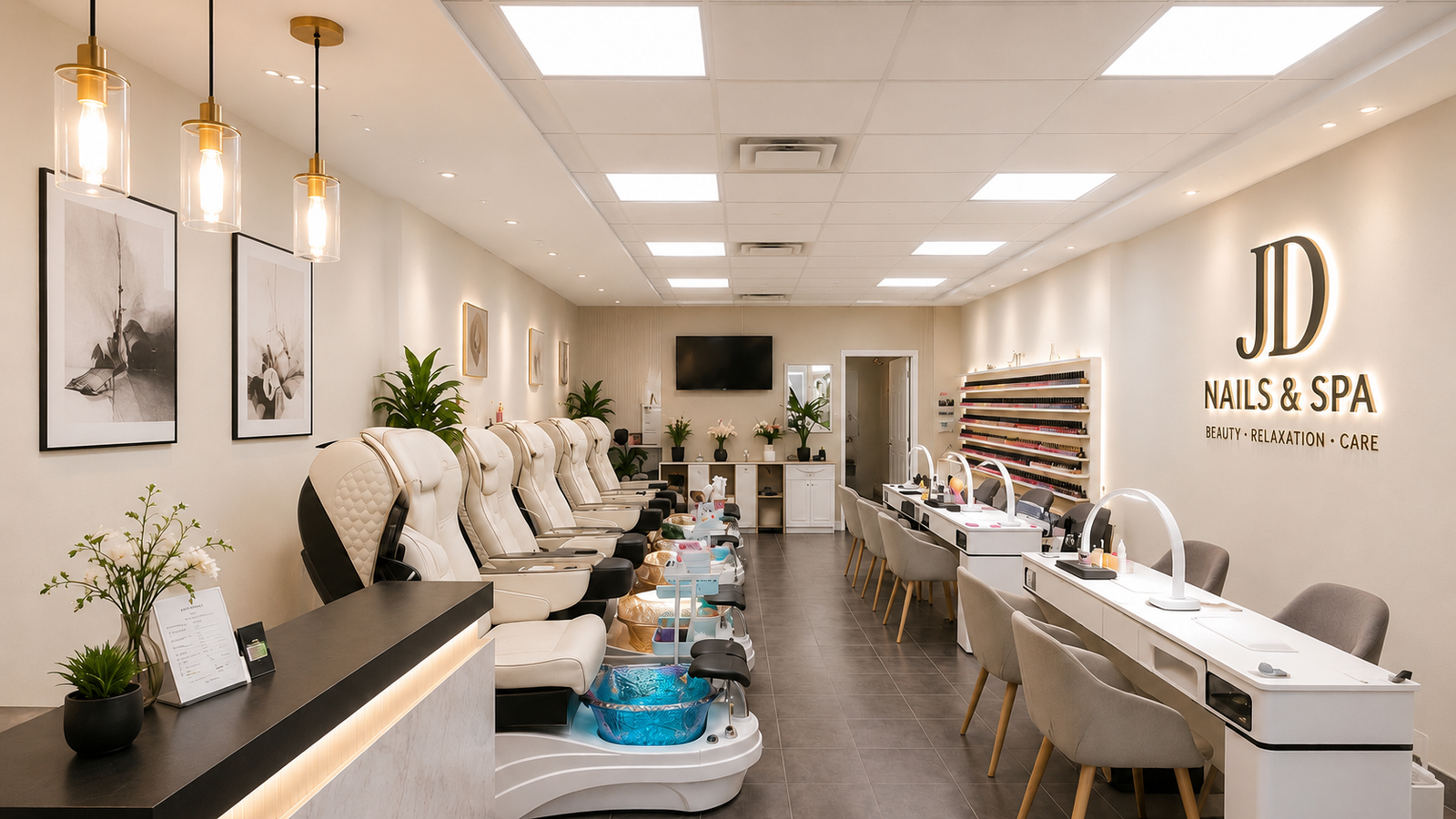 JD Nail & Spa salon atmosphere