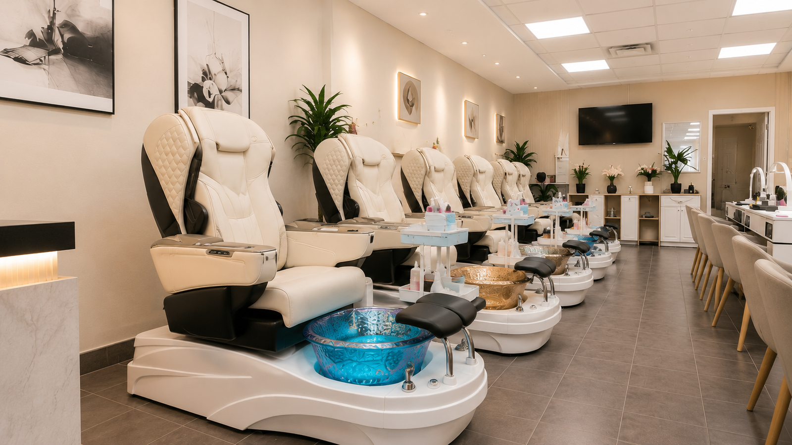 Relaxing spa pedicure experience