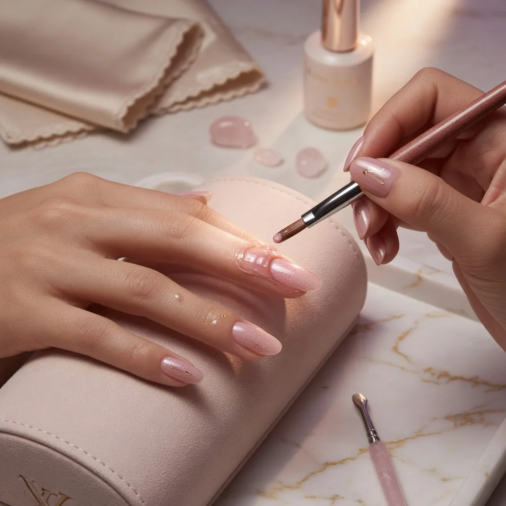 Gel manicure detail